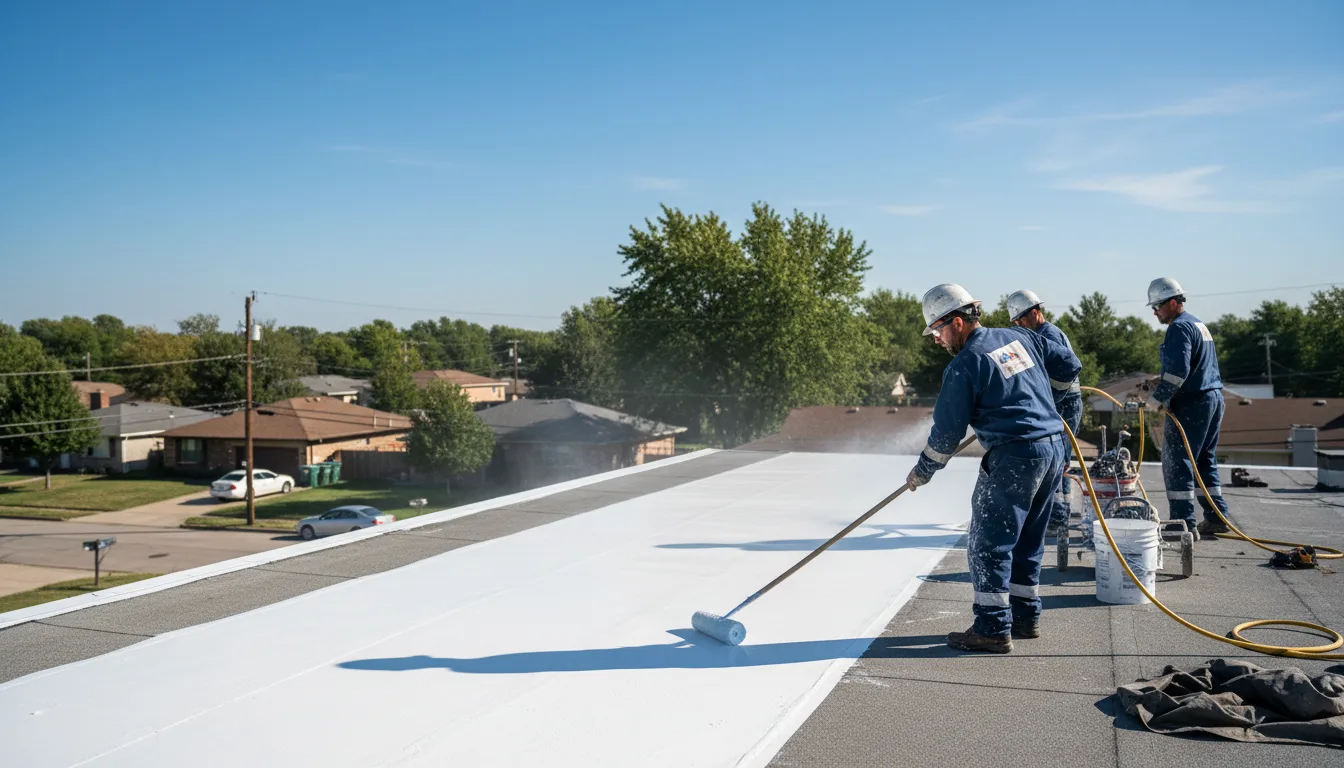 Commercial roof coating in Talco, TX near me